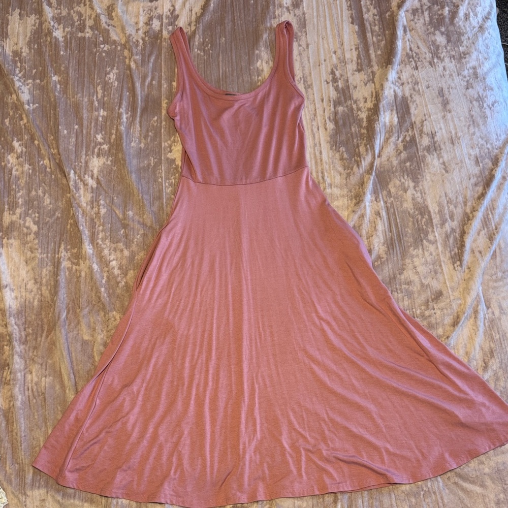 Olivia Rae Dusty Pink Midi Dress
